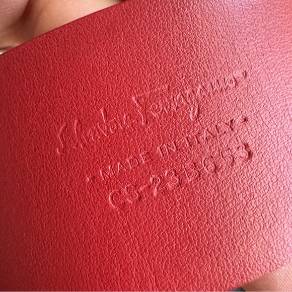 Salvatore Ferragamo Gancini Red Leather Belt main image 4